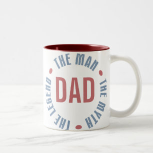Tasse 2 Couleurs Légende de mythe d'homme de papa personnalisable
