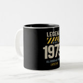 Tasse 2 Couleurs Légende depuis 1979 44e anniversaire (Devant gauche)