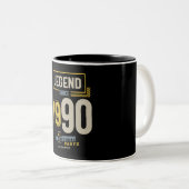 Tasse 2 Couleurs Légende depuis 1990 33e anniversaire (Devant droit)