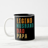 Tasse 2 Couleurs légende mari papa papa retro (Gauche)