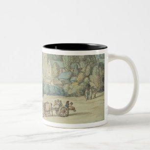 Tasse 2 Couleurs L'église et le village de la réplique de St, les