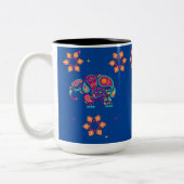 Tasse 2 Couleurs l'éléphant indien Diwali mandala (Gauche)