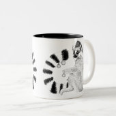Tasse 2 Couleurs Lemur de Noël (Devant droit)