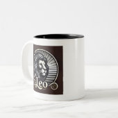 Tasse 2 Couleurs Leo noir et blanc (Devant gauche)
