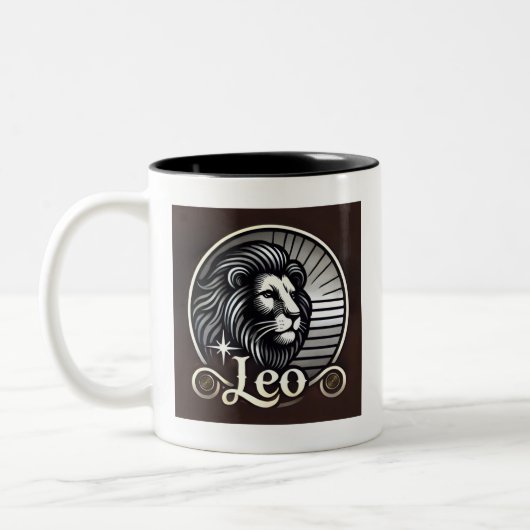 Tasse 2 Couleurs Leo noir et blanc (Gauche)