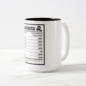 Tasse 2 Couleurs Leo Nutrition Facts (Devant droit)