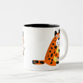 Tasse 2 Couleurs Léopard jouant de la guitare (Devant droit)