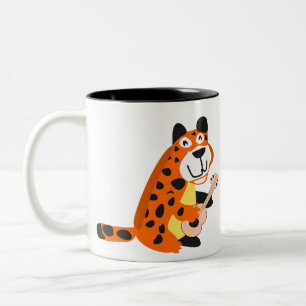 Tasse 2 Couleurs Léopard jouant de la guitare