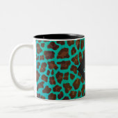 Tasse 2 Couleurs Léopard Turquoise et Brown (Gauche)