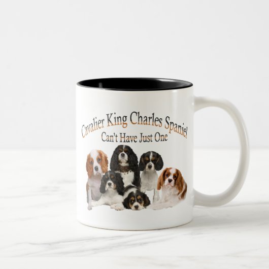 Tasse 2 Couleurs L'épagneul cavalier du Roi Charles ne peut pas (Droit)