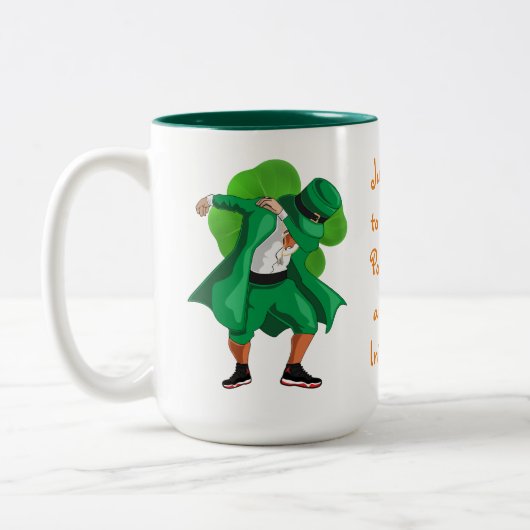 Tasse 2 Couleurs Leprechaun Pot o'Gold Rainbow Irish Coffee (Gauche)