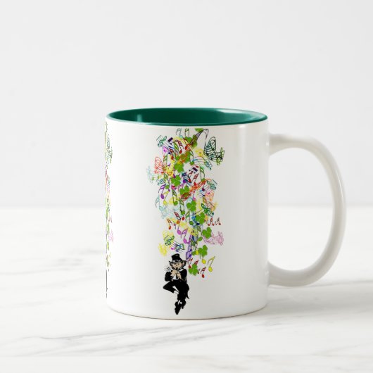 Tasse 2 Couleurs LeprechaunPantalonsNoirs (Droit)