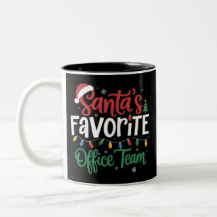 Tasse 2 Couleurs L'équipe de bureau préférée du Père Noël Noël drôl