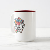 Tasse 2 Couleurs 'L'équipe de pharmacie'. (Devant gauche)