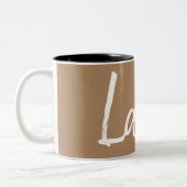 Tasse 2 Couleurs Les amateurs de café en latte typographie (Gauche)