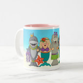 Tasse 2 Couleurs Les amis de JollyKins Mermaid (Devant gauche)