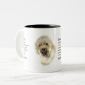 Tasse 2 Couleurs Les amoureux du Labradoodle (Devant gauche)