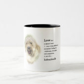 Tasse 2 Couleurs Les amoureux du Labradoodle (Centre)