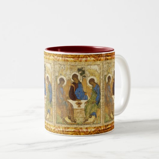 Tasse 2 Couleurs Les Anges De Mamre Trinity (Devant droit)