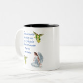 Tasse 2 Couleurs Les anges gardien observent au-dessus de vous (Devant gauche)