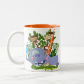 Tasse 2 Couleurs Les animaux de Safari mignons (Gauche)