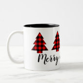 Tasse 2 Couleurs Les arbres plantés de buffles rouges ton texte (Gauche)