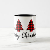 Tasse 2 Couleurs Les arbres plantés de buffles rouges ton texte (Centre)