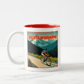 Tasse 2 Couleurs Les battements cyclables fonctionnent (Gauche)