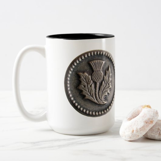 Tasse 2 Couleurs Les boutons antiques de Nancy (Avec donut)