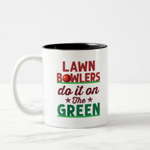Tasse 2 Couleurs Les Bowlers De Pelouse Le Font Sur Le Green