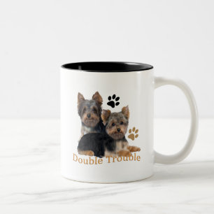 Tasse 2 Couleurs Les cadeaux à deux problèmes du Yorkshire Terrier
