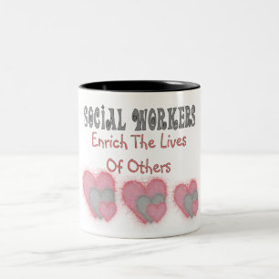 Tasse 2 Couleurs Les cadeaux d'assistant social "enrichissent les
