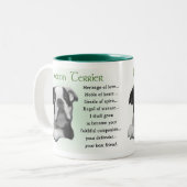 Tasse 2 Couleurs Les cadeaux de Boston Terrier (Devant gauche)