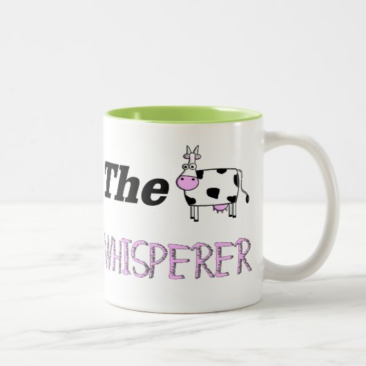 Tasse 2 Couleurs Les cadeaux de Whisperer de vache (Droit)