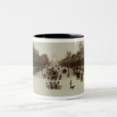 Tasse 2 Couleurs Les champions Elysees, Paris (photo de sépia) (Centre)