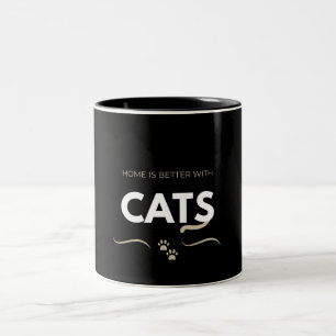 Tasse 2 Couleurs Les chats rendent la vie meilleure Amateur de chat