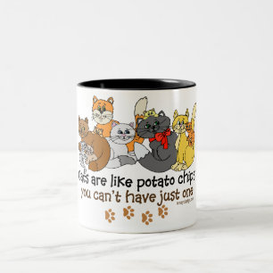 Tasse 2 Couleurs Les chats sont comme des pommes chips