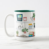 Tasse 2 Couleurs Les Chats Sur La Librairie (Gauche)