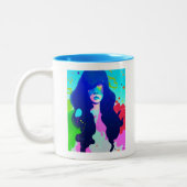 Tasse 2 Couleurs Les cheveux bleus s'en fichent (Gauche)