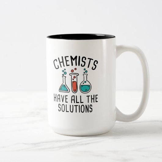 Tasse 2 Couleurs Les Chimistes Ont Toutes Les Solutions (Droit)