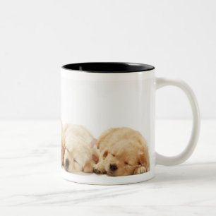 Tasse 2 Couleurs Les chiots du golden retriever