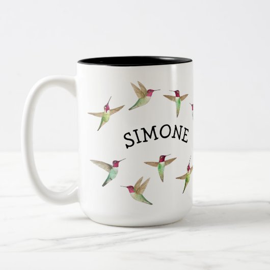 Tasse 2 Couleurs Les Colibris d'Anna (Gauche)