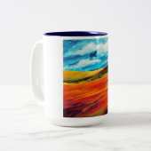 Tasse 2 Couleurs Les collines rouges jaunes (Devant gauche)