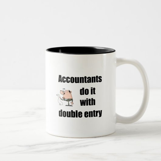 Tasse 2 Couleurs les comptables le font avec en partie double (Droit)