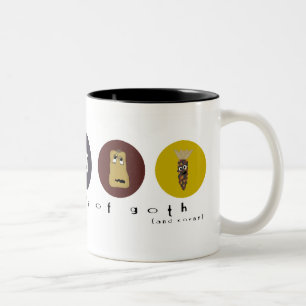 Tasse 2 Couleurs les courges de la polka de goth (et bébête !)