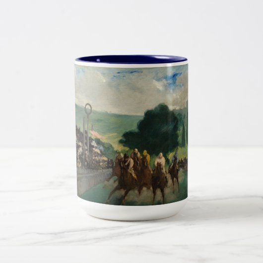 Tasse 2 Couleurs Les courses à Longchamp - Édouard Manet (Centre)