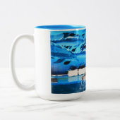 Tasse 2 Couleurs Les dauphins en mouvement (Gauche)