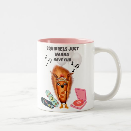 Tasse 2 Couleurs Les Écureuils Veux Juste S'Amuser (Droit)