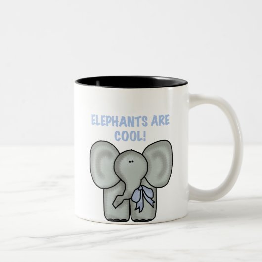 Tasse 2 Couleurs Les éléphants sont frais (Droit)