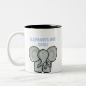 Tasse 2 Couleurs Les éléphants sont frais (Gauche)